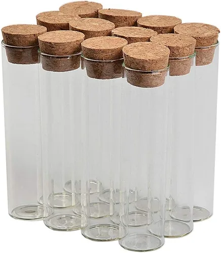 Mini botellas de 0.7 fl oz y 0.866 x 3.543 in, tubo de ensayo de vidrio, almacenamiento para azafrán, arena dulce, líquida, regalo de alimentos,
