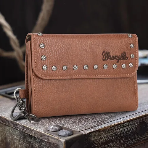Miniatura 2 de Wrangler Cartera para mujer, delgada, triple, para tarjetas de crédito y organizadores de dinero, A-Marrón