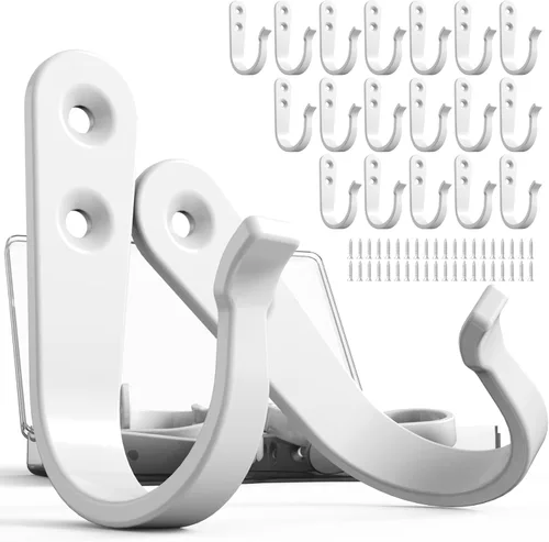 Miniatura 13 de BREYDROK Paquete de 6 Ganchos Resistentes para Abrigos para Montaje en Pared - Ganchos Duraderos Montados en Pared para Colgar Abrigos, Mochilas y 6
