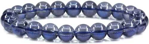 Miniatura 127 de Amandastone Pulsera elástica de cuentas redondas de 0.315 in con piedras preciosas naturales de 7 pulgadas