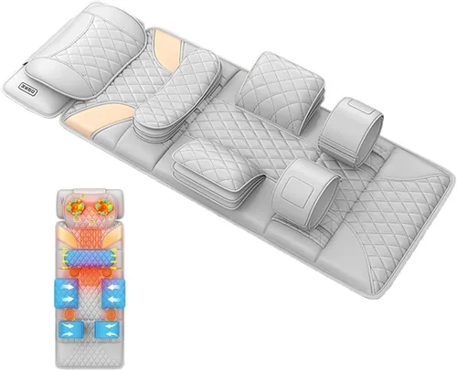 Miniatura 8 de Patinco Masajeador Shiatsu con calor de cuerpo completo para cuello, hombros, espalda, piernas, almohadilla de masaje de espalda portátil y plegable