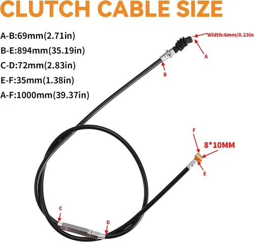 Miniatura 2 de Stylemafia Palanca de freno de embrague plegable con cable de embrague compatible con Apollo RFZ TaoTao SSR 110 125 Thumpstar 50cc 150cc 7/8 Handble