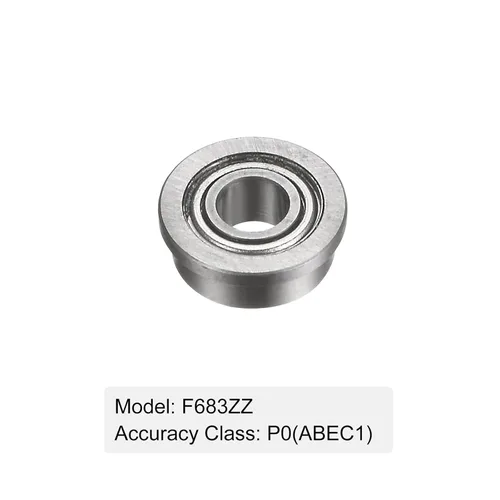 Miniatura 4 de uxcell Rodamiento de bolitas con bridas F683ZZ, 20pcs 0.118x0.276x0.118 in Acero cromado doble blindado ABEC1 cojinetes de brida
