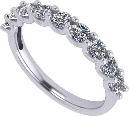 NANA Jewels Anillos de boda de diamantes de imitación de 1.00 quilates, alianza de aniversario, conjuntos de boda para mujeres en plata, 10K o 14K