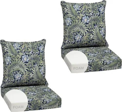 Miniatura 108 de Arden Outdoor Deep Seat Cushion Set, 24 x 24 pulgadas, Cojín para exteriores resistente al clima, a la lluvia y a la decoloración para silla, sofá