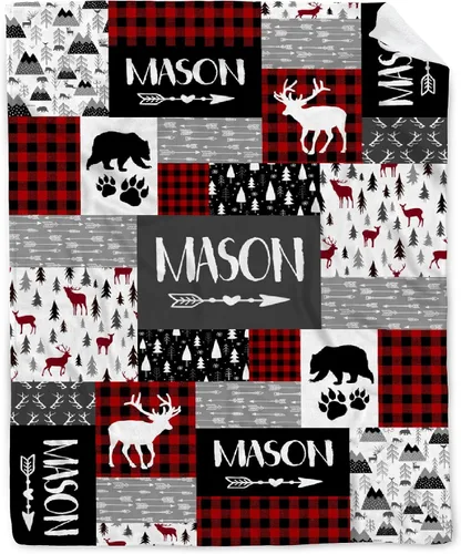 Miniatura 30 de Manta de bebé personalizada con estampado de vaca, nombre personalizado, manta de cumpleaños para recién nacido, manta de recepción para niño
