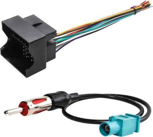 Miniatura 6 de RED WOLF Arnés de cableado estéreo con adaptador de antena Fakra para BMW 3/5, Volkswagen 2004-2015, Audi 2002-2010 Mercedes-Benz 2007-2015 Montaje