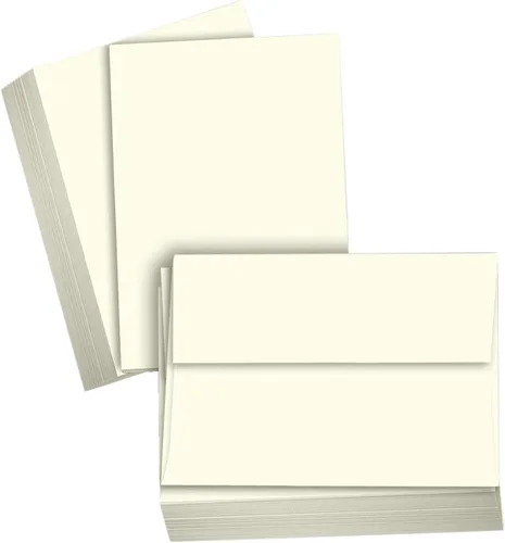 Miniatura 9 de Hamilco Papel grueso de cartulina de color crema, notas flash en blanco y tarjetas postales, invitaciones de felicitación estacionarias, plano de 5