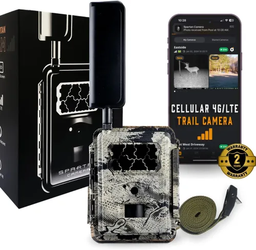 Spartan Camera Gocam 4G LTE Trail Camera, Roaming gratuito en EE. UU., Actualización remota de la configuración de la cámara, totalmente