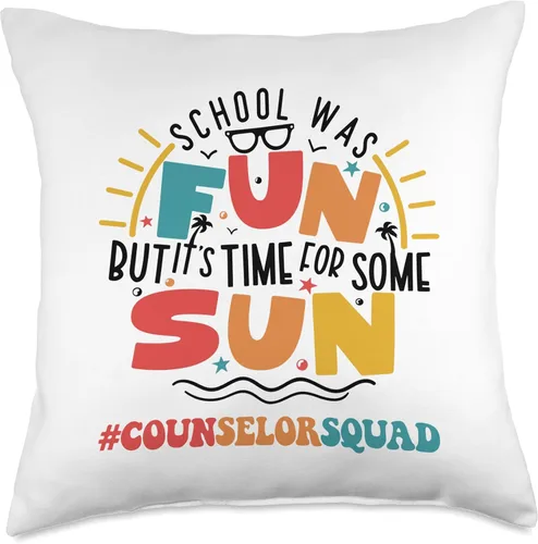Miniatura 4 de Counselor Squad School Was Fun But It's Time For Some Sun Throw Pillow