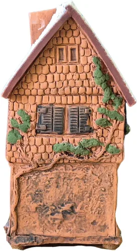 Miniatura 9 de Colección de casas y pueblos de cerámica - Casa hecha a mano en miniatura de bodega histórica en Bernkastel-Kues, Alemania - Vela, cono de incienso
