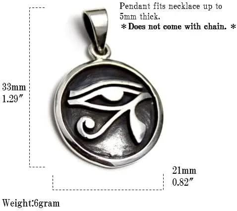 Miniatura 5 de COSUMOSU 925 Sterling Silver Eye of Horus Egypt Protection Pendant