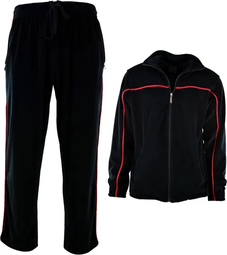 Miniatura 2 de ChoiceApparel Chándal de terciopelo para hombre con bolsillos con cremallera