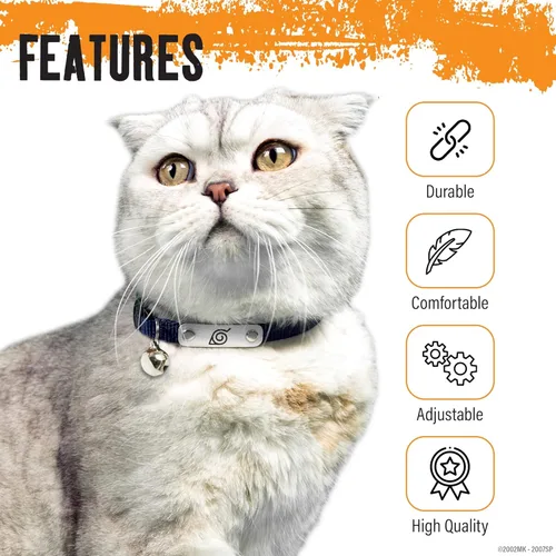 Miniatura 4 de Collares de gato separables Naruto para gatos niña y niño Accesorios y regalos oficialmente licenciados de Naruto Shippuden Hidden Leaf Village
