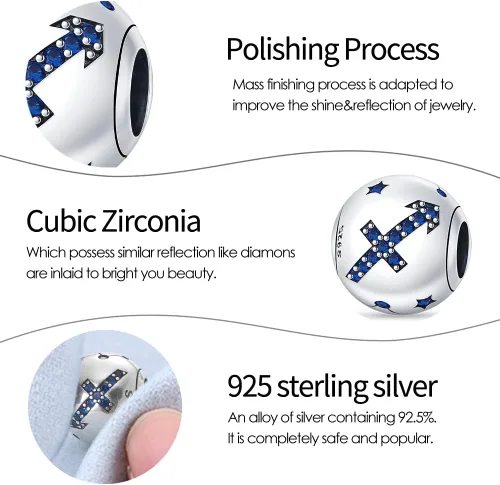 Miniatura 32 de Pandach 12 dijes de cumpleaños con signo del zodiaco de plata de ley 925 con piedra natal para mujer, pulsera, collar, pulsera, regalo para mujeres