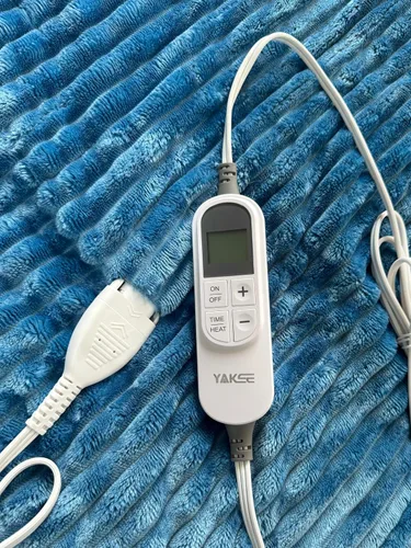 Miniatura 3 de YAKEE Manta térmica eléctrica de franela, tamaño matrimonial de 72 x 84 pulgadas, 10 niveles de calor, apagado automático de 12 horas, color azul