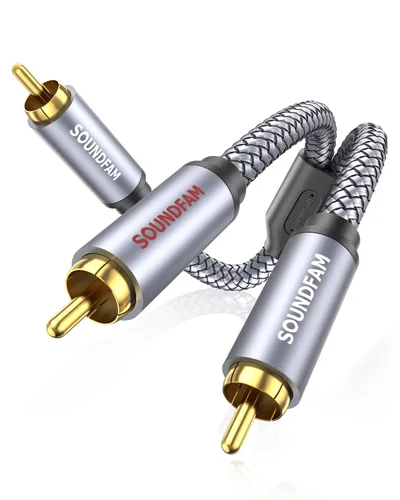 Miniatura 9 de Adaptador divisor en Y RCA 1 hembra a 2 macho RCA/Phono divisor cable estéreo Adaptador Y chapado en oro para subwoofer, TV, reproductor de CD, cine