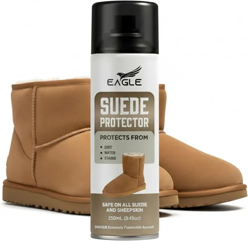 Eagle Spray protector de gamuza y nobuck de 8.5 fl oz – Spray impermeable compatible con botas y chaquetas UGG | Protege del agua, manchas, suciedad