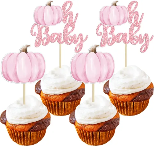 Miniatura 15 de Gyufise Decoración para pastel de calabaza pequeña, decoración de pastel de calabaza, baby shower, decoración de pastel temático de otoño, baby