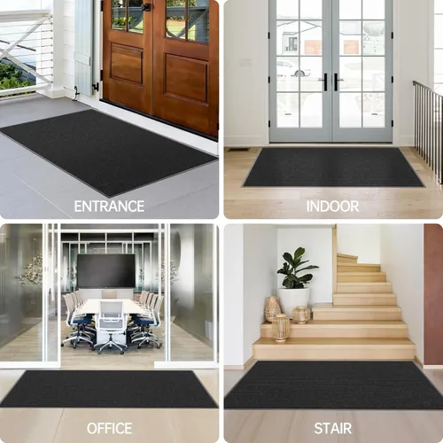 Miniatura 8 de Tapete para puerta delantera, 48 x 24 pulgadas, resistente para interiores y exteriores, tapete de bienvenida antideslizante para entrada, parte