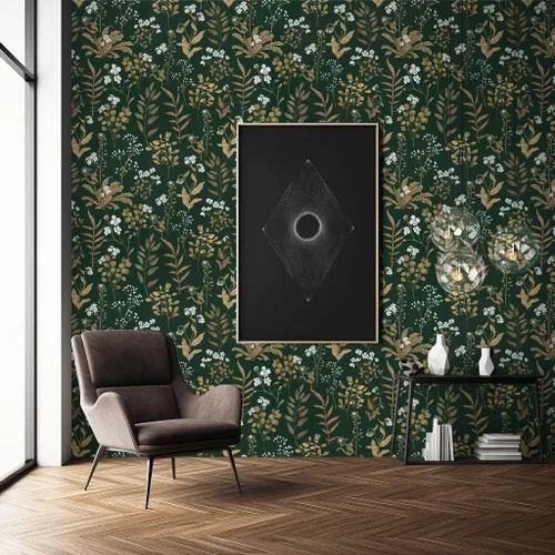 Miniatura 6 de Abyssaly Papel tapiz vintage para despegar y pegar, papel de contacto floral para decoración de revestimiento de estantes de dormitorio
