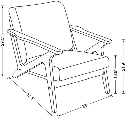 Miniatura 3 de Zola Mid Century Modern Accent Chair Arm Chair: la lectura perfecta, sala de estar y sillas de dormitorio para uso moderno de muebles domésticos