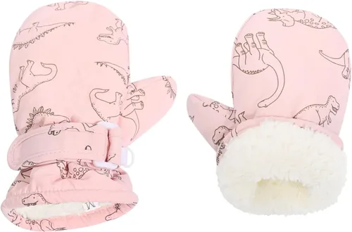 Miniatura 10 de Manoplas con forro polar para bebés, niños y niñas, guantes de invierno para niños pequeños, paquete de 2 pares