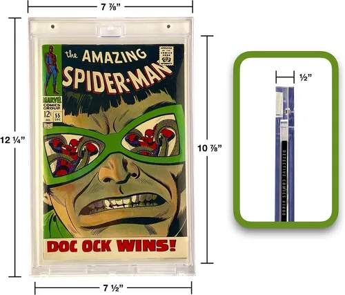 Miniatura 6 de Paquete de 5 unidades, pantalla magnética para cómics, losa de bricolaje, transparente, marco similar a la pared, se adapta a cómics actuales