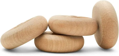 Miniatura 28 de Mini ruedas de madera clásicas, ideales para manualidades, 5/8 pulgadas de diámetro, 1/4 pulgadas de grosor, agujero de 1/8 pulgadas, paquete de 50