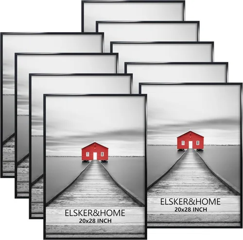 Miniatura 48 de ELSKER&HOME 18x24 Marco para Póster 3 Pack, Marco Plateado para Montaje Horizontal o Vertical en la Pared, Resistente y a Prueba de Arañazos