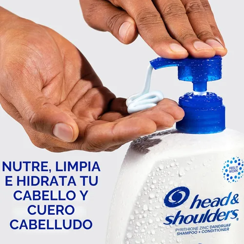 Miniatura 3 de Head & Shoulders Champú y acondicionador anticaspa Classic Clean 2 en 1, paquete doble, 1% de piritiona de zinc, control de escamas, cuidado