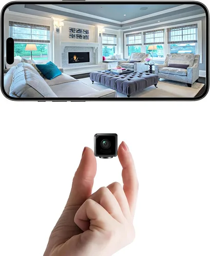 Mini cámara de seguridad 4K WiFi cámara inalámbrica pequeña inteligente portátil HD cámara de niñera con detección de movimiento en la nube y