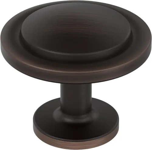 Miniatura 8 de Amerock 10BX37025MB Pomo de gabinete negro mate Diámetro de 1-3/16 pulgadas (1.181 in) Paquete de 10 unidades Bucle Herrajes para muebles