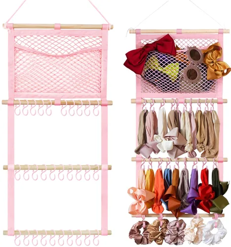 Miniatura 12 de kangaroo Soporte para Diademas Organizador de Lazos para el Cabello para Niñas Bebés Gran Capacidad Soporte de Lazos Accesorios para el Cabello