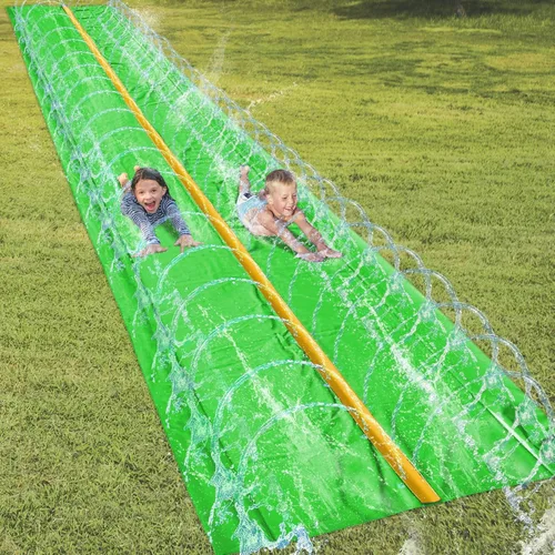 Stargo 18 x 5 pies – Salpicaduras y tobogán deslizante, toboganes acuáticos para niños – Tobogán acuático para niños al aire libre divertidos Verde