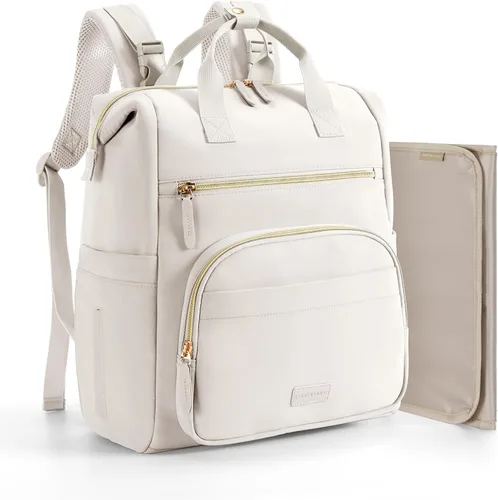 Miniatura 9 de mommore Mochila de neopreno para pañales de bebé, pequeña y ligera, resistente al agua, para niños y niñas, recién nacidos, con cambiador, correas