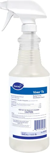 Miniatura 2 de Diversey Virex Desinfectante para tuberculosis, con aroma a limón, de 32 onzas, en aerosol. Paquete de 12 unidades.