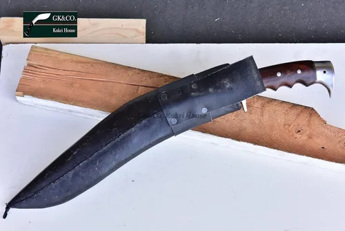 Miniatura 9 de GK & CO.House Auténtica hoja de 16 pulgadas American Eagle Kukri-Full Tang Rose mango de madera, funda de cuero Kukri/Khukuri- Hecho a mano en Nepal