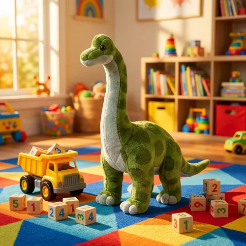 Miniatura 4 de Rhode Island Novelty Peluche de Brachiosaurus Animal Den de 15 pulgadas de ancho, 15 pulgadas de largo x 4 pulgadas de ancho x 11 pulgadas de alto