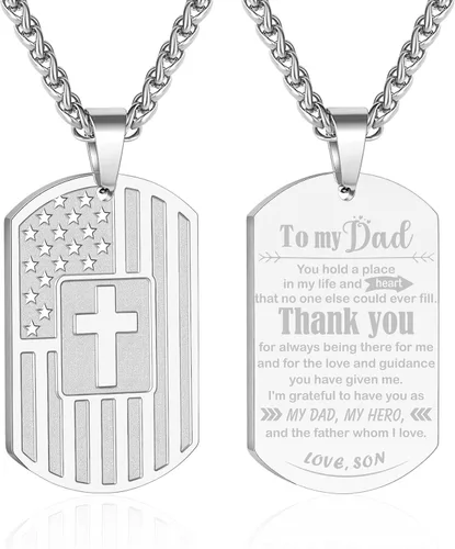 Miniatura 19 de Zocomi Rellenos de Media Navideña Regalo de Navidad - Para Mi Hijo Papá Hermano Marido Nieto Abuelo Novio Hombre Etiqueta de Perro Cruz Collar