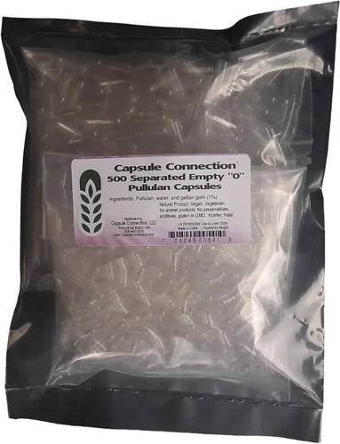 Miniatura 3 de Capsule Connection Cápsulas de Pululan Vacías Separadas, 0" Tamaño, Vegano & Vegetariano (100)