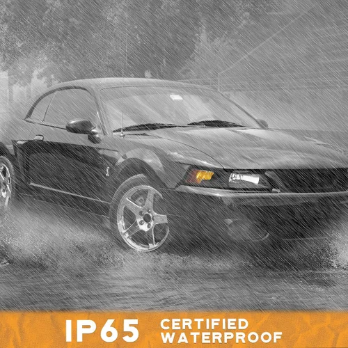 Miniatura 8 de WEELMOTO - Conjunto de faros delanteros automotrices para Ford Mustang 1999-2004, par de montaje de faros de repuesto con carcasa negra para Mustang