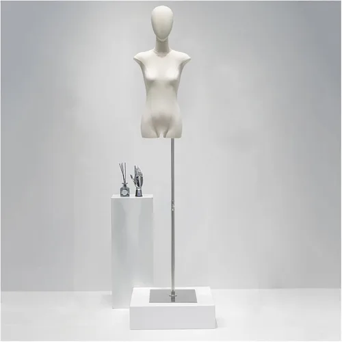 Miniatura 10 de Adjustable Female Dress Form Mannequin with Removable Burlap Head - Perfect for Clothing & Jewelry Display - Height Adjustable Gold Stand (Model A)