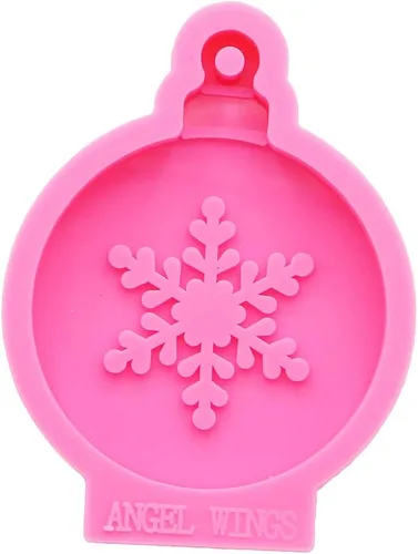 Miniatura 14 de Angel Wings Moldes de llavero con forma de lazo y muletas de Navidad, molde de silicona de resina epoxi, molde de arcilla polimérica, moldes