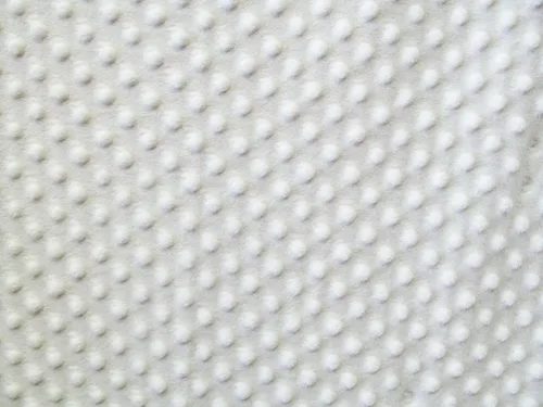 Miniatura 3 de Minky Dimple Dot - Tela blanca de 58 a 60 pulgadas por yarda