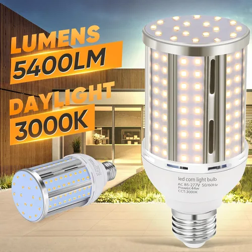 Miniatura 2 de Bombilla LED de Maíz de 44W (Paquete de 2), Sin Ventilador, (Equivalente a 390 Vatios) Base E26/E39 Mediana/Mogul Grande, Lámpara LED COB 3000K