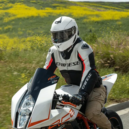 Miniatura 5 de Sena Outrush R - Casco modular de motocicleta Bluetooth con sistema de intercomunicación (blanco brillante, pequeño)