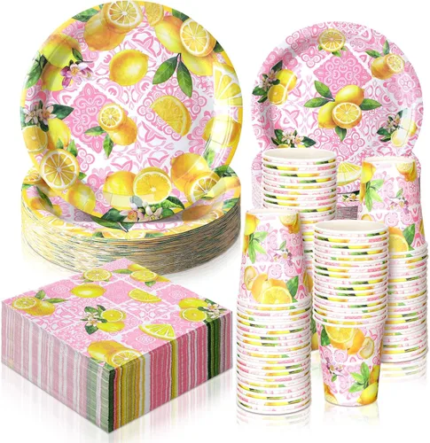Miniatura 17 de Hsei 250 piezas de platos y servilletas de calabaza de otoño para decoración de fiesta, juegos de vajilla desechable para baby shower, suministros