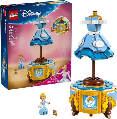 LEGO Disney Princess Vestido de Cenicienta - Juguete para niños con personaje Minidoll - Divertido juguete de construcción para niñas y niños de 9