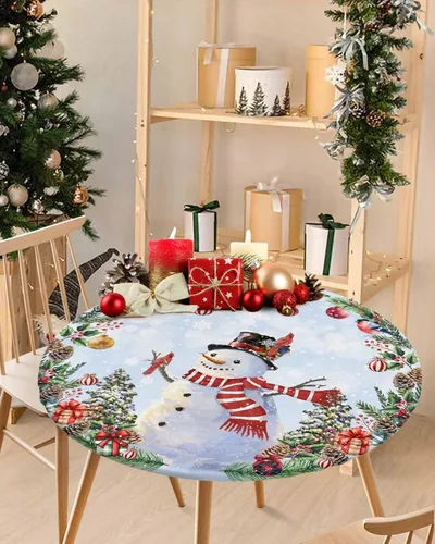 Miniatura 30 de Mantel Ajustable con Cola de Conejo de Pascua para Mesa Redonda, Cubierta de Mesa de Tulipán y Huevo de Primavera con Borde Elástico Impermeable